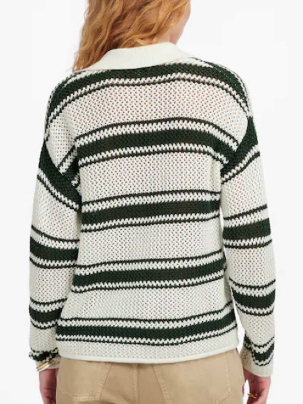 Madewell Open Stitch Johnny Collar Sweater - Picture 2 of 5